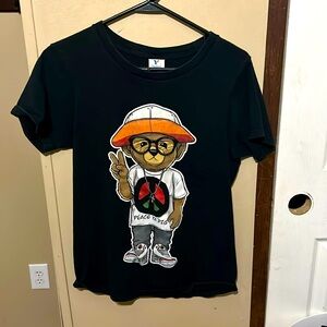 Cute bear with peace sign